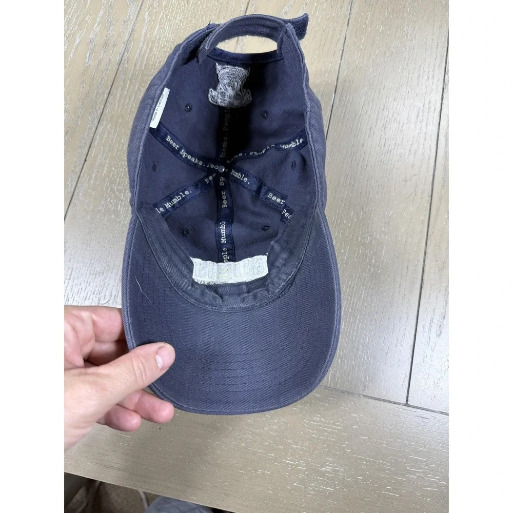 Lagunitas Brewing Company Hat Cap Strap‎ Back Mens Navy Blue Beer Advertising